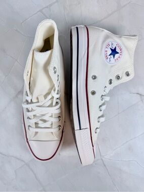 Converse High Top Canvas Sneakers - White Womens 8.5